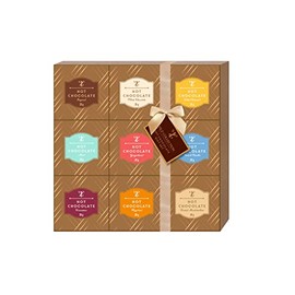 Hot Chocolate Cocoa Gift Set Mini Drinking Chocolate Different Flavors Selection Including Roasted Marshmallow Hazelnuts Gingerbread Luxury Christmas Gifts