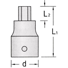 Gedore Hex Socket Driver Bit 1/4in Hex 4mm IN 20 4