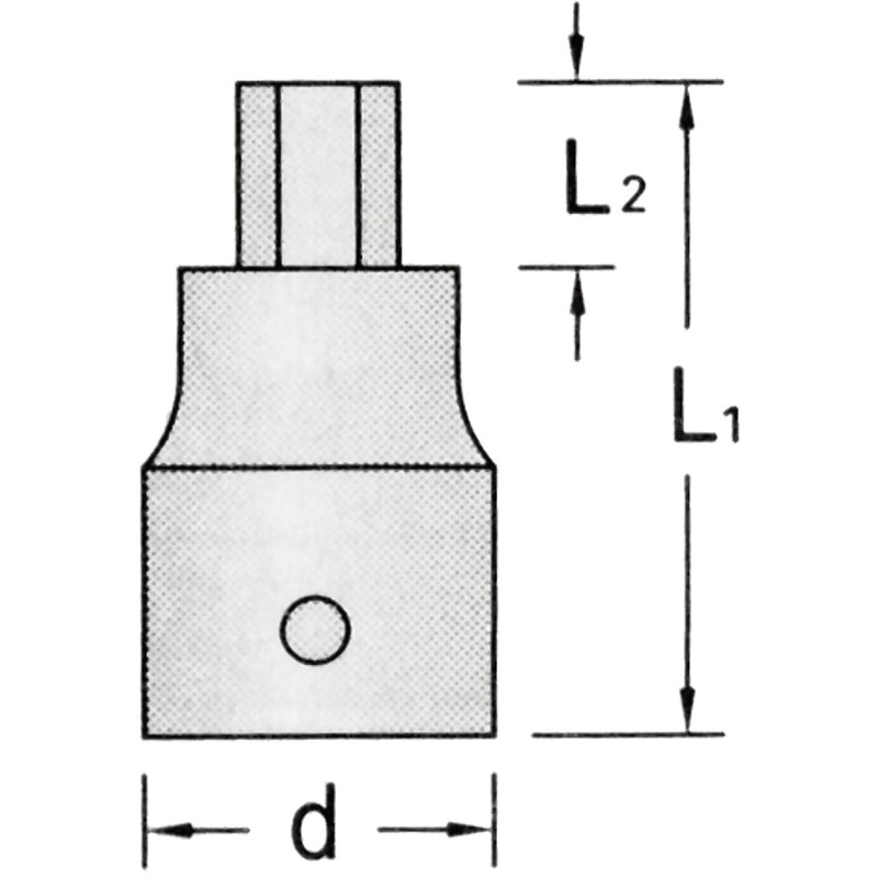 Gedore Hex Socket Driver Bit 1/4in Hex 4mm IN 20