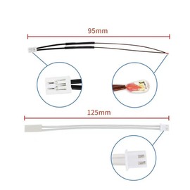 HysiPrui 2pcs 3D Printer Bambu Lab X1/X1C Thermistor 100K Thermistor Temp Sensor and 2pcs Cartridge Heater, Hotend Quick Replacement Parts, for 3D Printer Bambu Lab X1/X1-Carbon