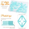 ORIGACH 22 Pcs Geometric Clay Cutters, Bohemain Studs Polymer Clay