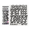 STIFFIE Whipline White/Black 3" Boat & PWC Registration Decals •