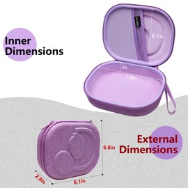 LTGEM EVA Hard Case Compatible with JBL Live 770NC/660NC/650BT/460NC/670NC/400BT/500BT and JBL Tune 770NC/710BT/720BT/760NC/700BT/750BT/510BT/660NC/520BT/500/Tour One/E45BT Headphone(Purple)