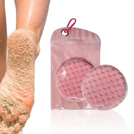 2PCS Beach Sand Remover, Resuable Sand Brush Bag, Talc-Free Soft Beach Removal Mitts for Family Kids Sand Tables (Pink*2)