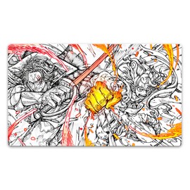 Vwcqtcg Luffy & Shanks Mat OPCG Playing Field Trading Card Game Custom TCG CCG Playmat Free Bag (Luffy & Shanks)