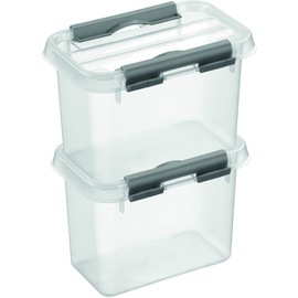 Sunware Q-Line Storage Box 0.8 Litre Transparent Colour