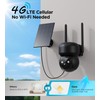 4G LTE Cellular Solar Security Camera Outdoor: No WiFi Solar