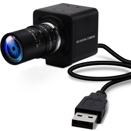 IFWATER USB Camera 8MP 10X Optical Zoom Webcam 5-50mm Varifocal Lens, USB Webcam With CMOS IMX179 Image Sensor Video Conference Close-up Web Cameras Plug and Play For Windows Linux Raspberry Pi Camera