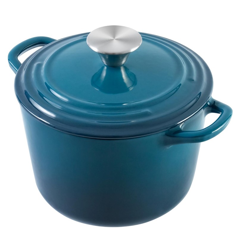 Flavehc Dutch Oven Pot with Lid 2.8 qt Cast Iron