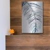 Luxe Metal Art 'Blue Feathered Palm 2' by Emma Scarvey