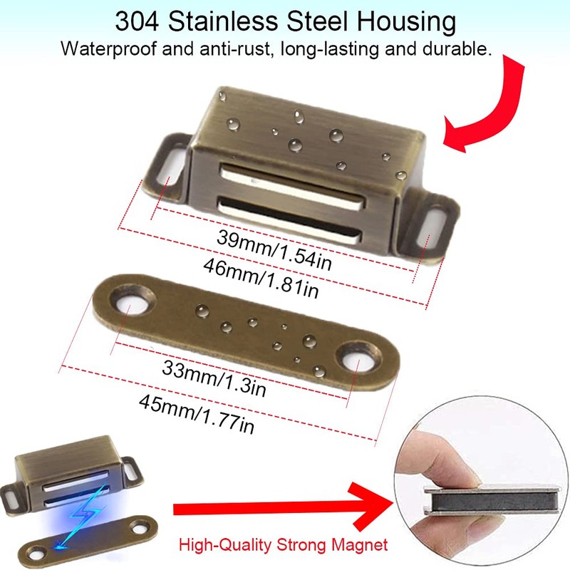 Kitchen Cabinet Magnets Closure CBRIVE 2 Pack Cabinet Magnetic Catch
