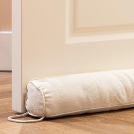 habibee 36" Heavy Duty Door Draft Stopper Weighted, Under Door Gap Filler Soundproofing, 2.4LB, Door Bottom Seal Blocker for Lights, Air and Noise, Beige