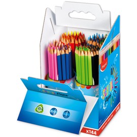 Maped 832004 Dreikant-Buntstift COLOR'PEPS, 144er Schulpaket