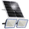Gebosun 100W 12000LM Solar Flood Light Outdoor with Separate Panel,