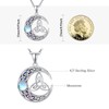 KINGWHYTE Celtic Knot Necklace 925 Sterling Silver Crescent Moon Goddess