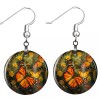 the fun things Monarch Butterfly Earrings NO TARNISHING Dangle Wood