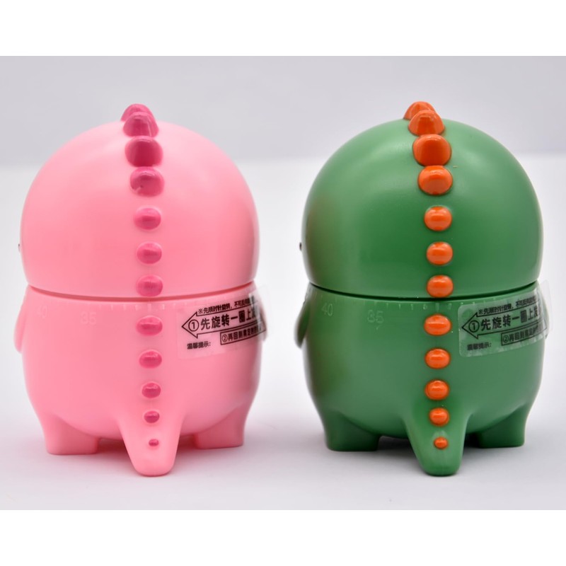 Ranvi Cute Dinosaur Timer 60 Minutes Mechanical Kitchen Timer for