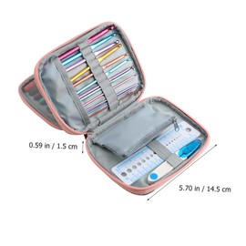 IWOWHERO 1 Set TPR Soft Grip Crochet Hook Knitting Tools for DIY Crafts Smooth Weaving Needles for Beginners and Experienced Knitters for Creative Projects