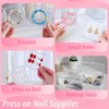 XNXA Clear Press On Nail Storage Containers 12-Pack Stackable Cases,