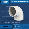 Pearwow PVC Vent Termination Cap, 1 Pcs Roof Vent Cap