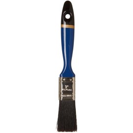 Weiler 40000 1" Width, 7/16" Thickness, 2" Bristle Length, Black China Bristles, Nickel Ferrule, Professional Varnish Brush With Blue Foam Handle