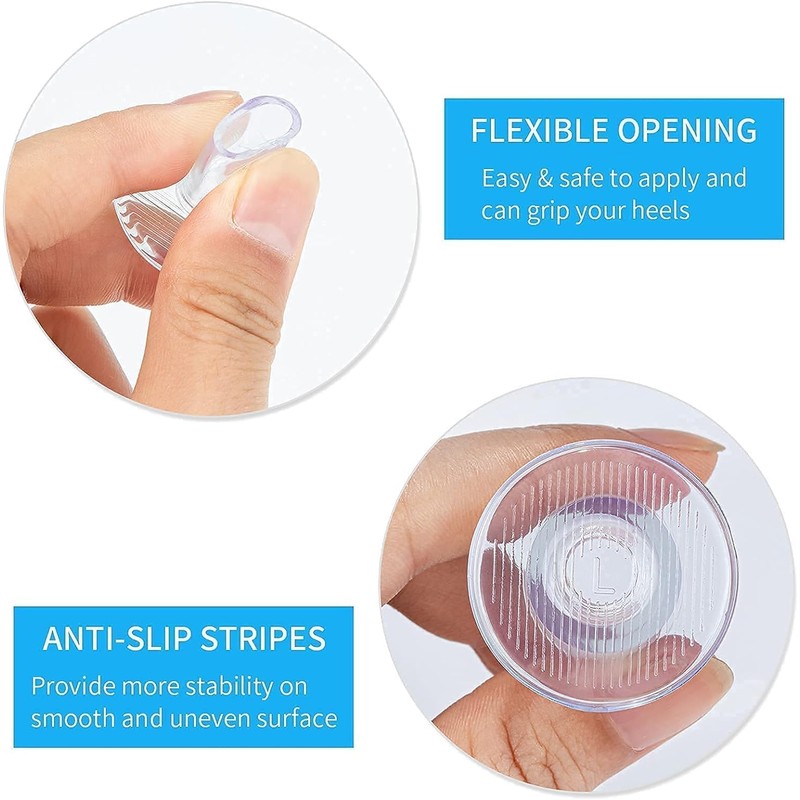 21 Pairs Clear Heel Stoppers, Grass High Heel Protectors for