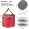 2 Pack Pie Carrier with Lids and Handles, Loadable Cupcake