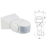 CR-9 Motion Sensor IP65 for Wall and Ceiling Mounting 180° White
