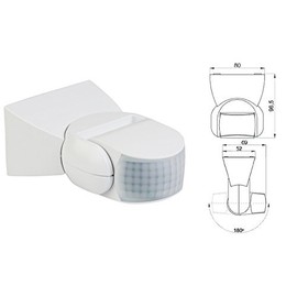 CR-9 Motion Sensor IP65 for Wall and Ceiling Mounting 180° White