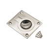 Infinity Decor Polished Nickel Square Flush Pull Ring Handle 60mm