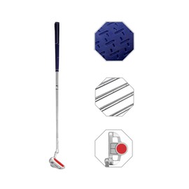 Junior Golf Putter Stainless Steel Kids Putter Right Handed for Kids Ages 6-8(Red Head+Blue Grip, 27inch,Age 6-8)