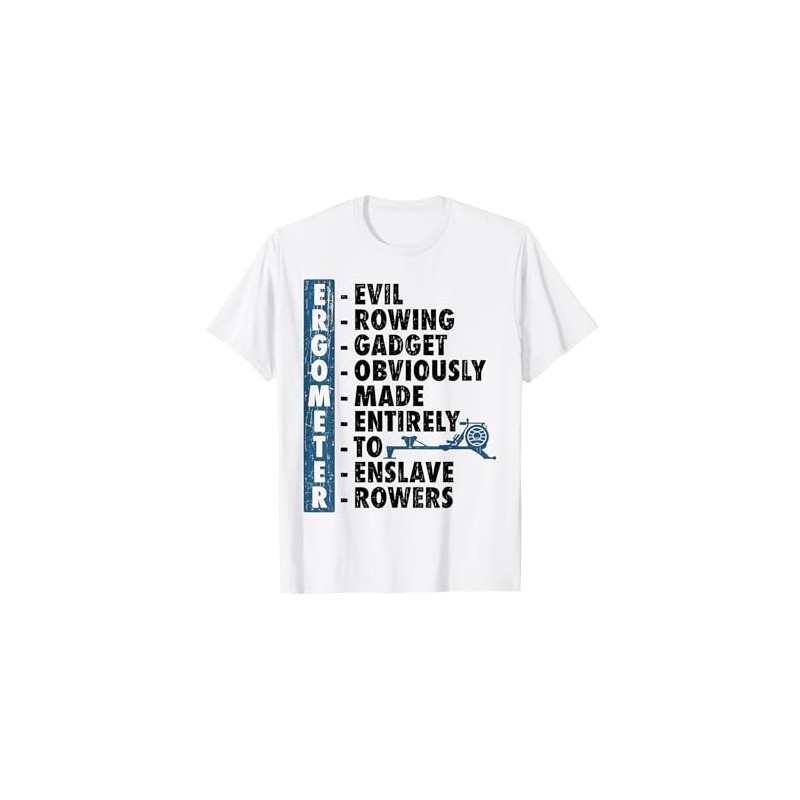 Ergometer Rowing Exercise Machine Erg Crew Rower Coxswain T-Shirt