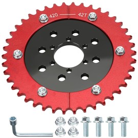 CILOYU 420 Sprocket 42 Tooth Mini Bike Split Sprocket Hub Adapter Compatible with Coleman CT200U BT200X CT200U-EX Baja Warrior Heat Massimo MB165 MB200 Predator 212cc 196cc 6.5hp 5.5hp Mini Bike Parts