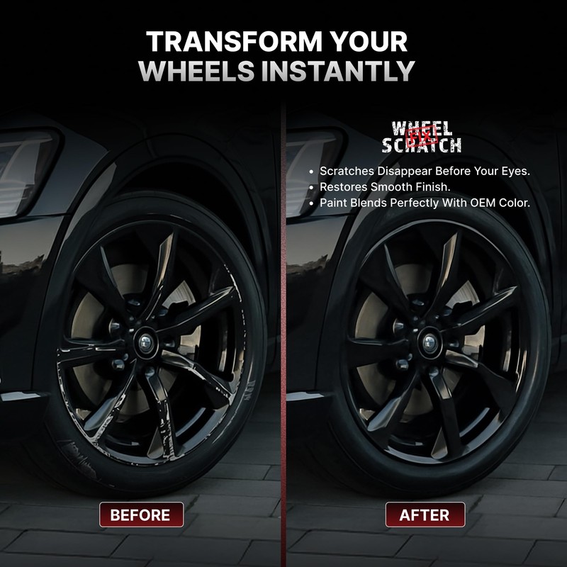 Wheel Scratch Fix® Gloss Black Touch Up Paint for Cars