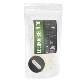 Gastric Juice Resistant Empty Capsules Size 0 Enteric Juice-Resistant Empty Capsules Vegan High Quality Dissolve Only in the Small Intestine (Pack of 200, Size 0)