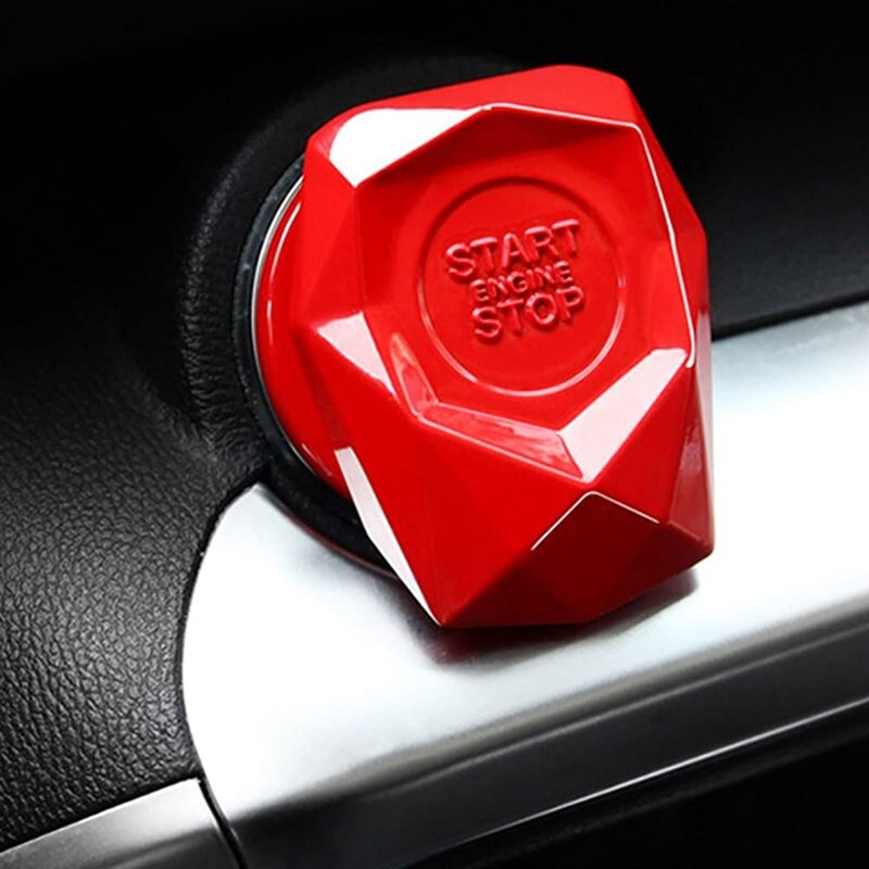 Riloer Engine Start/Stop Button Cover, Push to Start Button Ignition