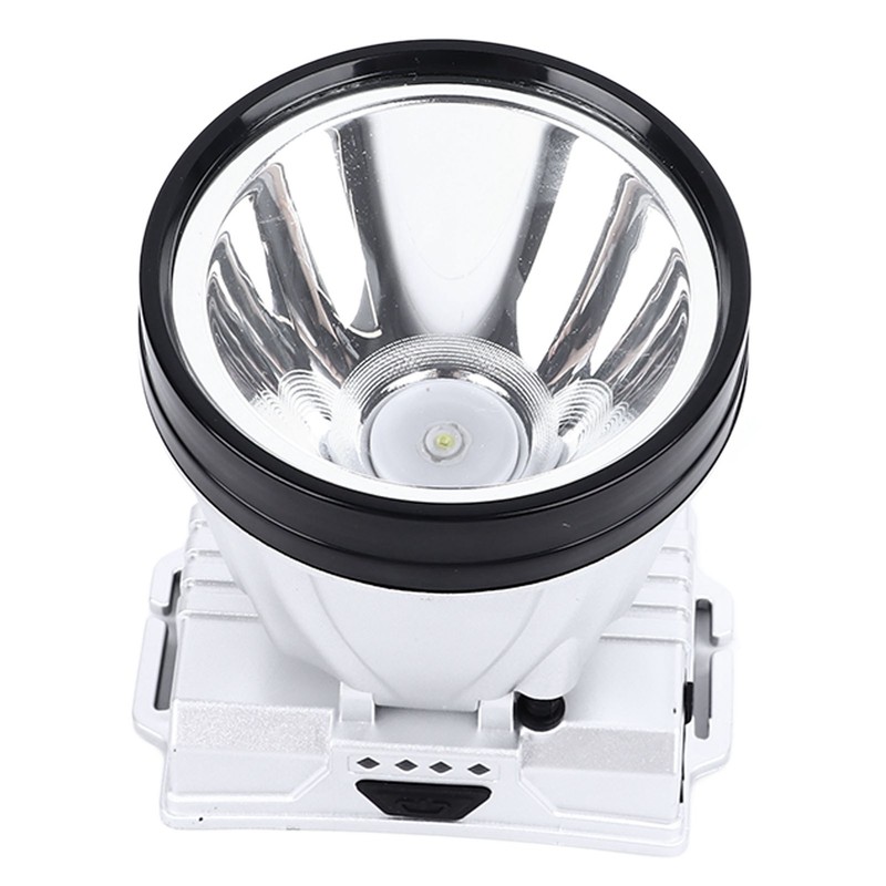 Super Bright Headlamp 90000lm Silver Rechargeable 1600mAh Battery Adjustable Headband