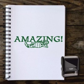 Trodat Amazing Teacher Stamp, Teachers Stamp, Marking Stamp, Grading Stamp -GREEN