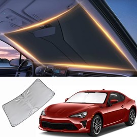 Windshield Sun Shade for 2017-2021 Toyota 86/2022-2023 Toyota GR86 Front Window Shades Cover for 2013-2023 Subaru BRZ/2012-2016 Scion FR-S FRS Windshield Sun Visor Protector Car Accessories