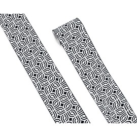 FLFK Mirror Frame Border - Black and White Peel and Stick Wall Borders Wallpaper Decal Trim Tape Geometric Pattern 4" x 240"