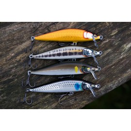 Rapala - Countdown Fishing Lure Elite Construction Balsa - Bait Freshwater River - Depth 1.2 m - Size 9.5 cm / 14g - Made in Estonia - Gold-Plated Ayu