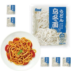 XCVFDVOR Japanese Udon Noodles, Thick and Chewy, Suitable for Stir-fried Noodles, Mixed Noodles, Hot Pot, No Soup, Easy to Cook, 6 Packs, 7 Ounces Each