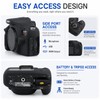 Seltureone Case for Canon EOS Rebel T7/T6 with 2-Pack Screen