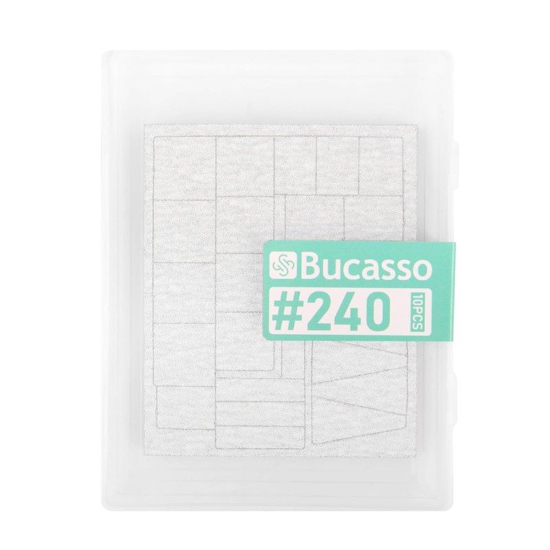 Bucasso Sanderpaper for Reciprocating Sander RSH-1000, 240 Grits 10pcs with