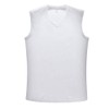 Y2Y2 Men's Sleeveless V-Neck T-Shirt, White, Big and Tall 4XL