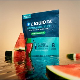 Liquid I.V. Hydration Multiplier - Watermelon - Hydration Powder Packets | Electrolyte Powder Drink Mix | Convenient Single-Serving Sticks | 8 Vitamins & Nutrients | 1 Pack (16 Servings)