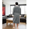 Alexander Del Rossa Men's Plush Sherpa Robe, Warm Bathrobe with