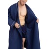 Texere Men's Premium Modal Cotton Kimono Resort Bathrobe with Quilted