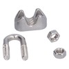 20Pcs Stainless Steel Wire Rope Clamp Hardware Rigging Cable Clip