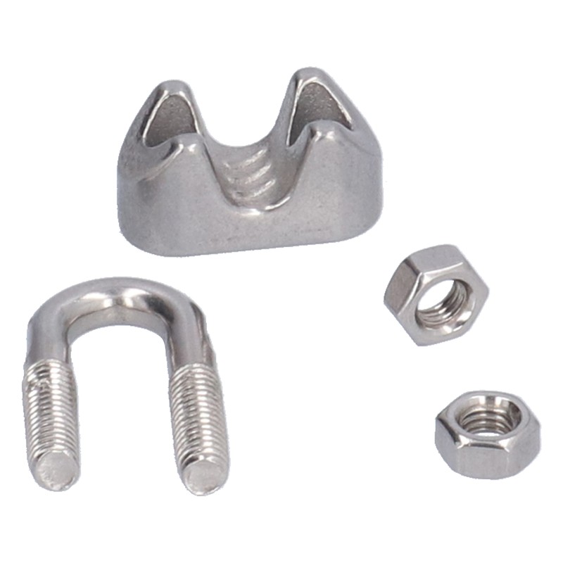 20Pcs Stainless Steel Wire Rope Clamp Hardware Rigging Cable Clip